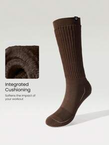 GLOWMODE 2 Pairs Cozy Cotton-Blend Slouch Daily Support Socks Gym - Cinnamoninspiration - View 4