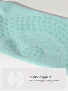 GLOWMODE 3 Pairs Socks Walk A Mile Soft Ventilated Mesh Grip Studio Workout Daily Gym - Mist Green - View 3