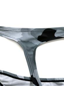 Manfinity KASUA Men's Thong Swimsuit, Fashionable For Summer, Hawaiian - Light Grey - View 7