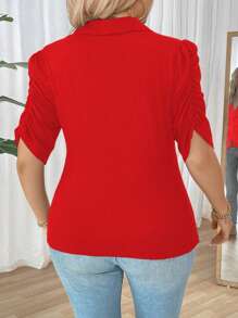 Calvaya تصميم قميص تي بأكمام قصيرة بنسيج مقصب أنيق للتنقل