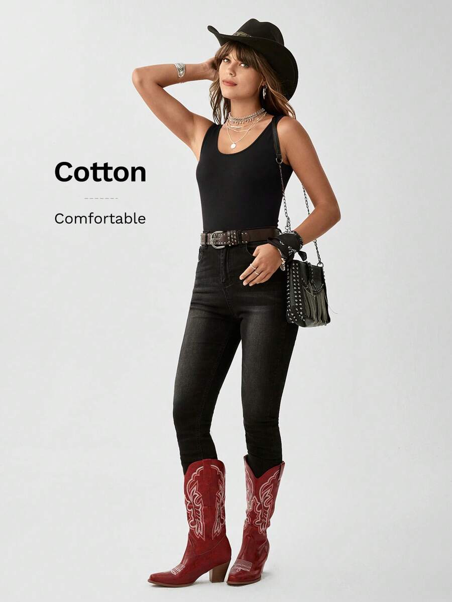 Wildy Solid Form Fitted Tank Top