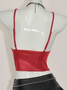 SHEIN ICON Top tubo de estilo occidental versátil con decoración de flecos y textura de tela