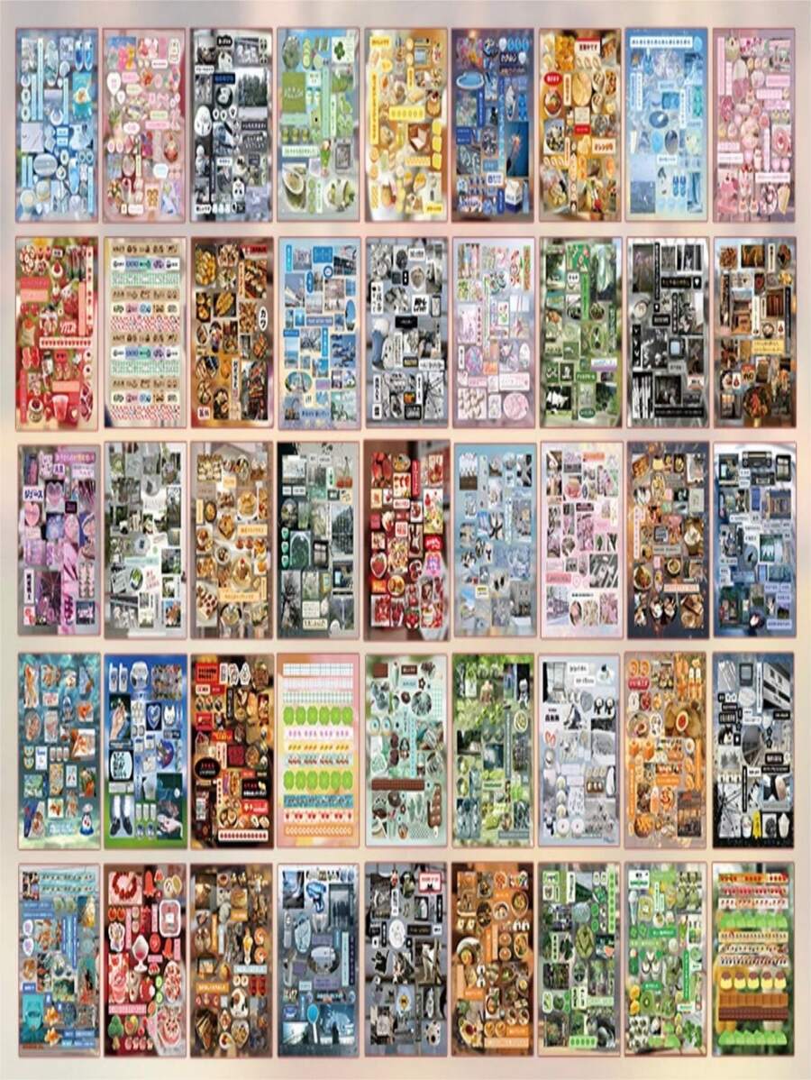 Cute Pets Sweet Food Drink Adhesive Label Decorative Sticker For Scrapbooking Journaling Journal Planner Diary Album Letter Art Craft Envelope Gift Wrapping