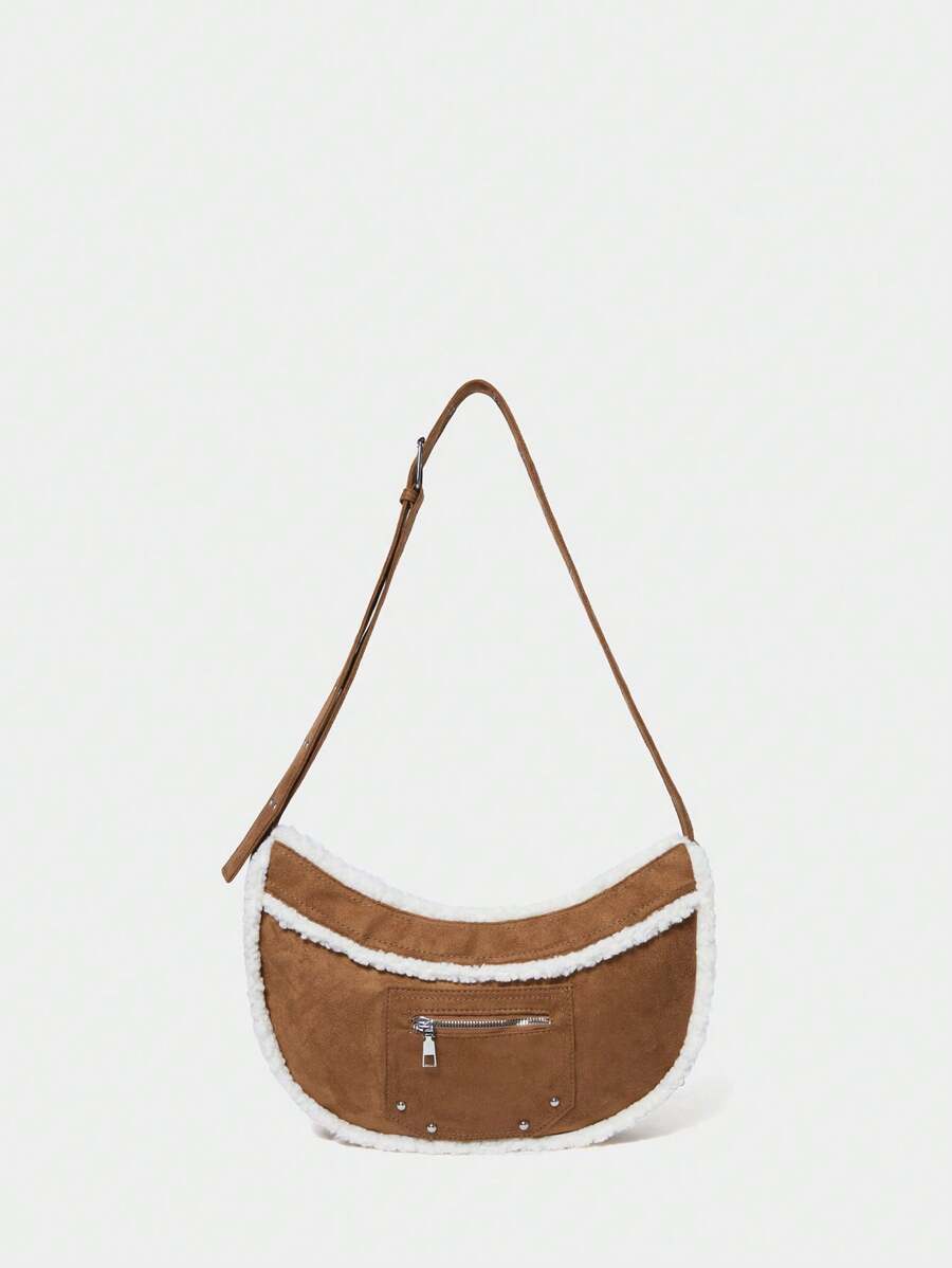 SHECARRY 女士斜挎包、豹纹、图案印花、秋/夏/冬、学院风、学校风、假日风、街头风、运动风、过夜风、Y2K、未来风、朋克风、流行动物风、学生风