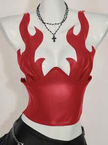 SHEIN ICON Top tubo de estilo occidental versátil con decoración de flecos y textura de tela