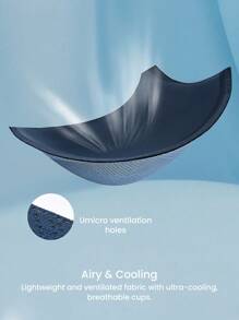 LUVLETTE Plus Dream Curve Air 全罩杯海军蓝透气轻薄网眼间隔罩杯基础款透气舒适显瘦文胸 - 藍色 - 查看 5