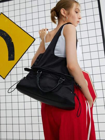 SHECARRY 女士手提包 涤纶 秋季 冬季 学院风 学校 节日 街头风格 运动 Y2K 未来朋克 摩托车风 甜美酷炫 街头 运动风