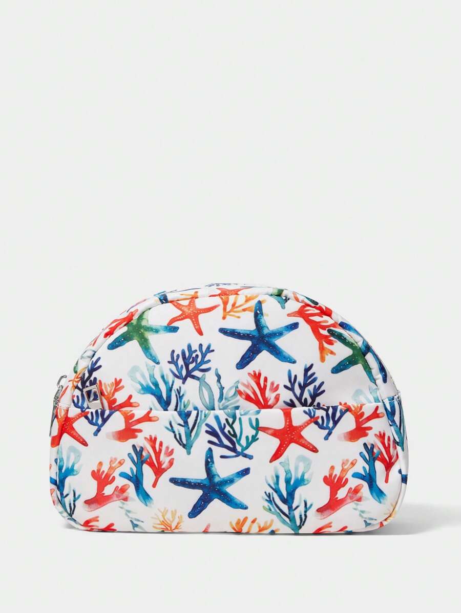 SHECARRY Vacation Beach Starfish Cosmetic Bag, Makeup Pouch Clutch - Multicolor - View 1