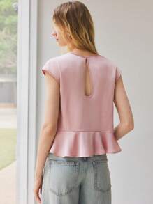 Maija Women Deep V-Neck Pleated Sleeveless Top - Dusty Pink - View 6