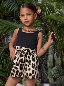 Young Girl's Solid Color Fitted Casual Jumpsuit - White - View 3