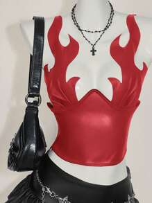 SHEIN ICON Top tubo de estilo occidental versátil con decoración de flecos y textura de tela