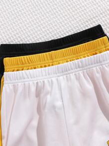 6 Pieces Set Young Boys Boys Casual Sport Sport With Sport Elements Letter Pattern Round Neck Shirt And Shorts Kids Outfits Young Boy Clothes Back To School Boys Set Suitable For Birthday Parties, Parties, Performances, Weddings, Baptisms, Back-To-School Ceremonies Suitable For Daily Use Suitable For School Suitable For Travel Suitable For Sports Suitable For Spring, Summer