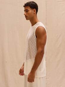 Musero Top de malla bordado oversize para primavera y verano, estilo callejero, vacaciones de Pascua