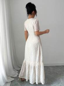 Elenzga Abito elegante monocolore con taglio, estivo