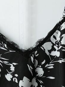 SHEIN VCAY Camiseta sin mangas con estampado floral de talla grande para el verano