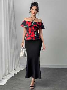 Modelyn Women Two Pieces Outfits For Daily Wear - Black - View 3