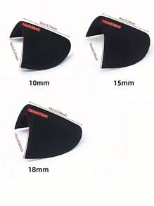 Set de 4 piezas de hombreras con cubierta negra, almohadillas de espuma para coser en sacos, abrigos, blazers, almohadillas para hombros con esponja, soporte para hombros engrosados para hombres y mujeres para dar apariencia de hombros anchos, manualidades para ropa