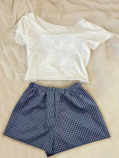 INAWLY 女士日常两件套服装