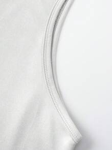 Manfinity Hypemode Men's Fashionable Round Neck Sleeveless Tank Top Suitable For Summer - White - View 5