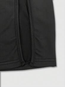 Breezaya Elegante abito casual da donna con stampa floreale e fessura, in stile traforato