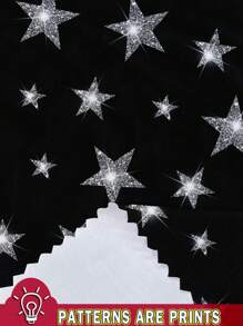 SHEIN EZwear 休闲简约全身印花无袖女式夏季连衣裙，适合新年 - 白色 - 查看 3