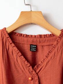 Rusticease Abito estivo casual da donna con scollo a V, maniche corte, mini lunghezza, con ricamo floreale