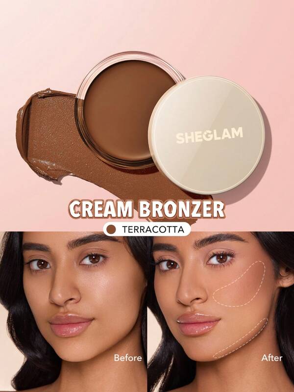 SHEGLAM Silk Haze Cream Bronzer-Terracotta Contour Cream Non-Greasy Long Lasting Natural Bronzer Contouring Weightless Contour Graduation Birthday Holiday Summer Fall Autumn Y2K Fancy Fashion Women Makeup Cosmetic Party Beach Travel Camping Outdoors School Campus Trip Festivals Decor Gift Present Rose Girl Cosplay Best Color Charm Vibe