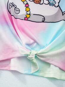 SEALOOK X SHEIN Áo thun tay ngắn in hình chú hải cẩu dễ thương cho bé gái mùa hè - Nhiều màu - Xem 6