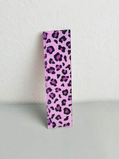 Grunge Punk Artículo n.º: 1310375, Regla con escala de medición y diseño de estampado de leopardo de dibujos animados, útiles escolares para volver a la escuela