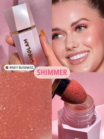 Fard à Joues Liquide Color Bloom Dayglow, Fini Scintillant, , Gel-CrèMe éClatant, Longue Tenue, Ne Se DéColore Pas, Hautement Pigmenté, LéGer, Longue Tenue, Lisse, , NoëL, Hiver, Rose, Marron, Cadeaux Rare,Rouge Marque Beauté Visage Maquillage CosméTique Pour Femmes Filles Parfait Pour Hiver IdéAl Pour Y2K ÉLéGant Mode Adapté Pour Anniversaire Xmas Cadeau FêTe PrêT Meilleure Couleur