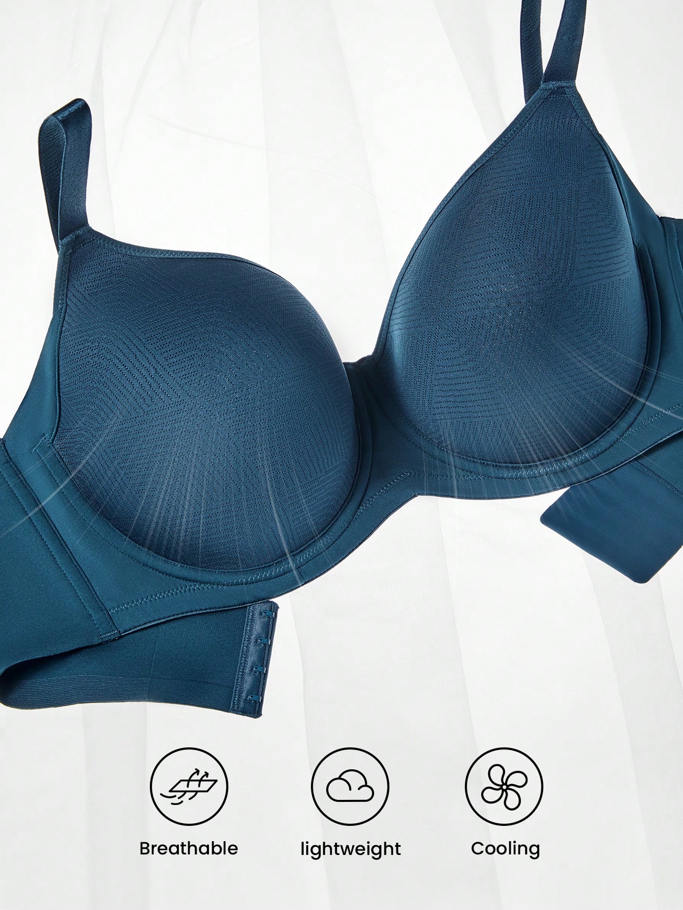 Plus Full Coverage Airy Breathable Sheer Mesh Spacer Cup Bra