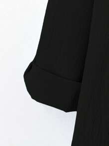 Plus Size Women's Long Embroidered Cardigan Blouse, Spring/Autumn Fall Cloth For Women - Black - View 3