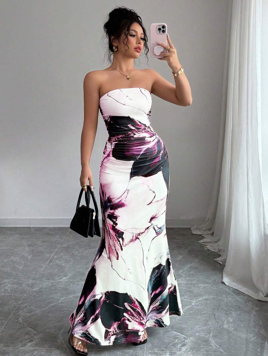 Rafferiza Women's Floral Print Dress, Fashionable & Suitable For Summer - Multicolor - View 1