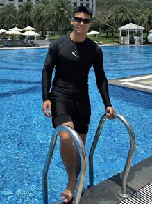 DAZY Summer Animal Pattern Print Men's Beach Set, Hawaiian