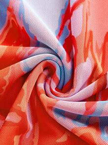 Eva Novielli Designer Spring And Summer Printed Mesh Pencil Side Split Vacation Long Skirt, Spring Break, Ibiza Fits - Multicolor - View 7