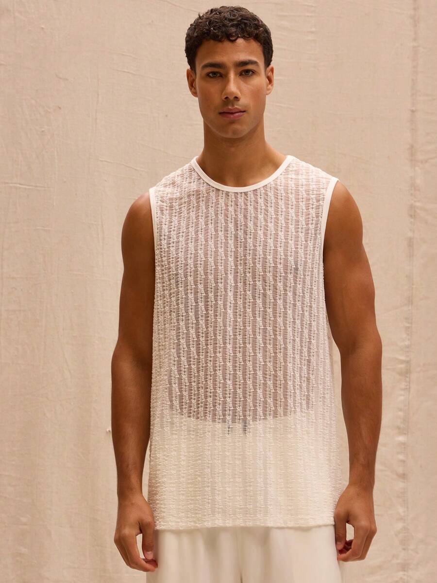 Musero Top de malla bordado oversize para primavera y verano, estilo callejero, vacaciones de Pascua