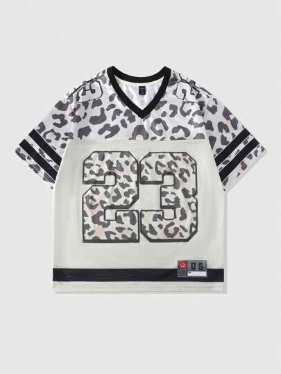 Prep Men's Mesh Patchwork Short Sleeve T-Shirt, Sports Jersey