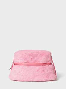 SHECARRY Street Style Pink Fluffy Clutch Bag, Suitable For Commuting And Travel Valentines - Pink - View 6