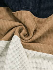 Manfinity Mode Men Plus Size Contrast Color Button Casual Short Sleeve Polo Shirt - Multicolor - View 6