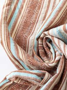 SHEIN LUNE Plus Size Casual Striped Wide Leg Pants Red White Blue Pants Graduation - Black - View 5