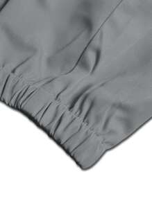 Manfinity Homme Stylish Men's Light Grey Cargo Joggers: Long Length Pocket Details And Elastic Cuffs - Light Grey - View 3