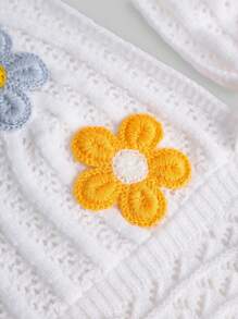 ROMWE Débardeur à bretelles fines avec décoration florale 3D pour femmes grande taille