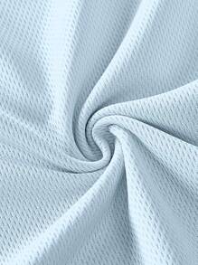 Manfinity ZONE917 Standard Größe Herren numerisches Design gerippter hellblauer Farbton Weste Set