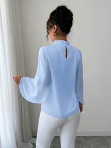 Selianne Women's Elegant French Satin & Satin Splicing Blouse Fall Cloth For Women