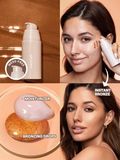 Glo Hero Bronzing Drops Contour Liquido Non Unto Lunga Durata Naturale Contour Doppio Uso Multiuso Cambia Il Tono Della Tua Pelle Contour Marchio Bellezza Trucco Cosmetico Per Donne Ragazze Perfetto Per Autunno Inverno Ideale Per Y2K Elegante Moda Adatto Per Compleanno Natale Presente Festa Pronto Migliore Colore