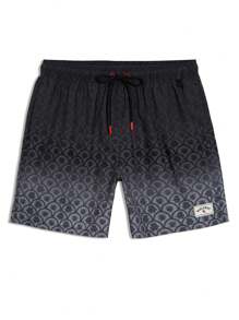 ZELFYO Men's Fashion Casual Beach/Swim Shorts, Suitable For Summer, Hawaiian - Grey - View 3