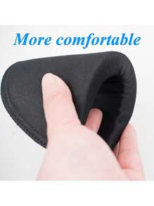 Set de 4 piezas de hombreras con cubierta negra, almohadillas de espuma para coser en sacos, abrigos, blazers, almohadillas para hombros con esponja, soporte para hombros engrosados para hombres y mujeres para dar apariencia de hombros anchos, manualidades para ropa