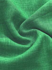 SHEIN LUNE Women's Casual Wide Leg Solid Color Pants - Green - View 6