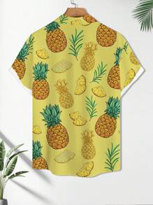 Manfinity RSRT Men's Holiday Pineapple Print Shirt - Multicolor - View 6