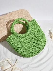 SHECARRY Women's Bohemian Style Casual Large Capacity Tote Handbag - Green - View 1